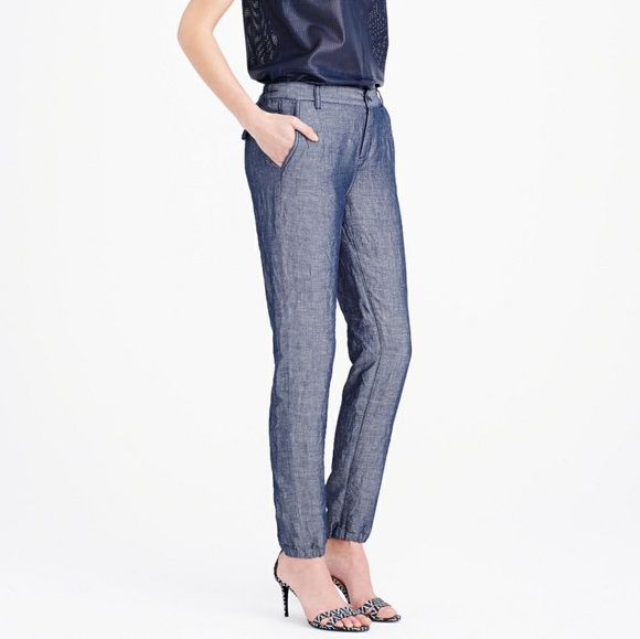 J. Crew Pants - J Crew Lightweight Blue Denim Chambray Jogger Pant